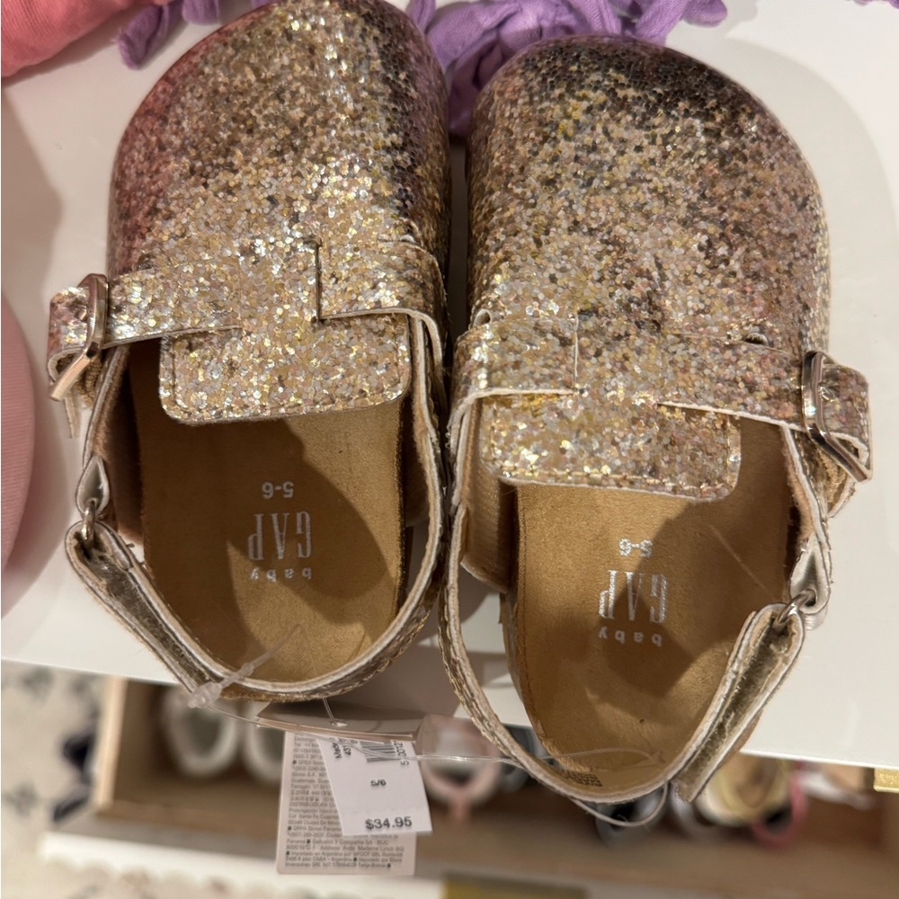 GAP Baby Shimmering Gold Walker Shoes